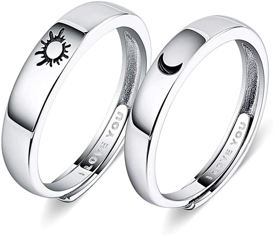 Stainless Steel Rings Couples, Ring Moon Stainless Steel