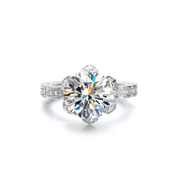 5ct Magic Eye Bud S925 Moissanite Engagement Ring