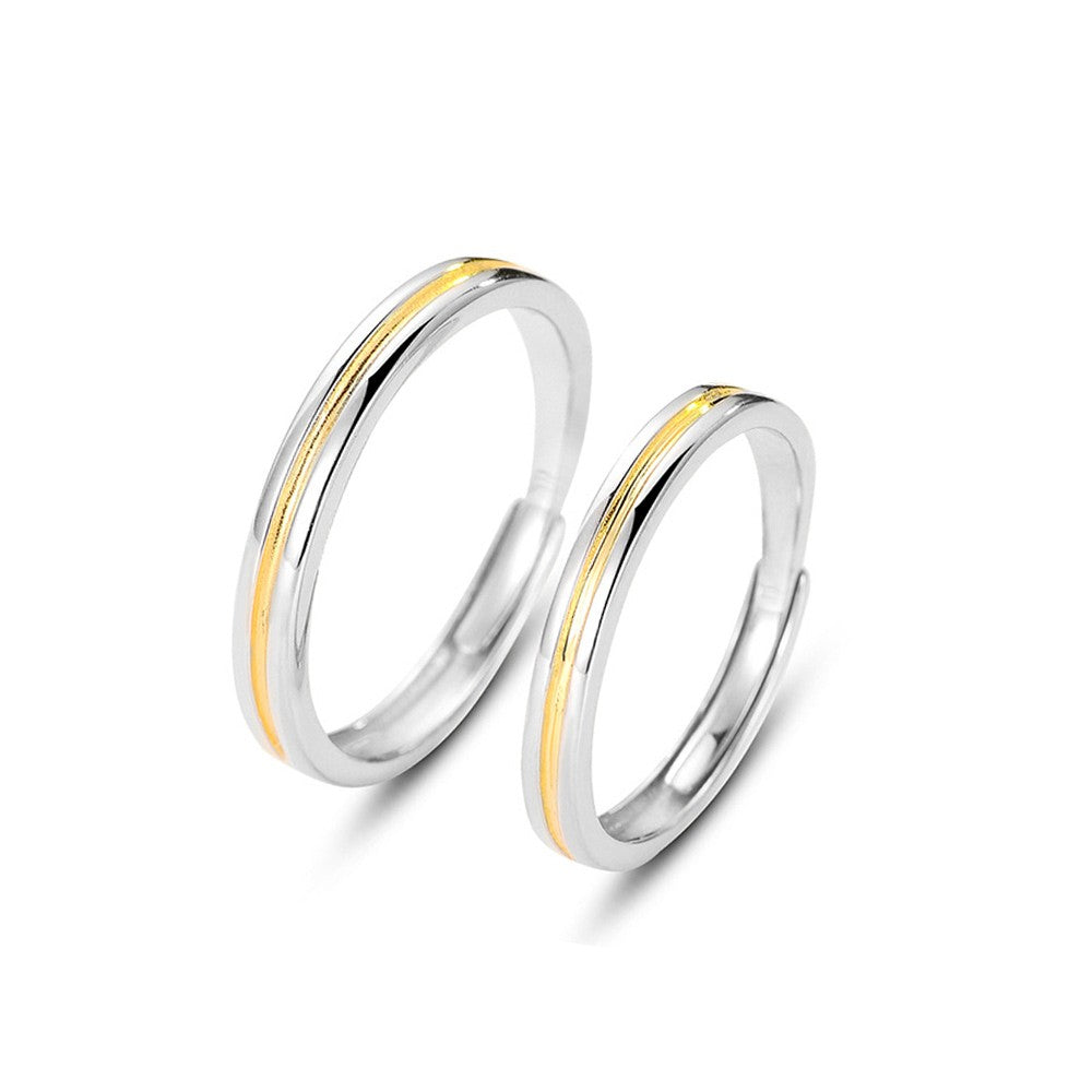 Sterling Silver Matching Couple Rings Simple Style Findurings