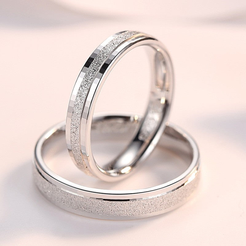 Buy Simple Couple Rings 925 Sterling Silver, Wedding Rings Lesbian Couple,  Silver Band Wedding Ring Set Online in India - Etsy