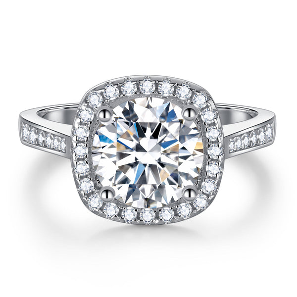 3 ct Cushion Cut Moissanite Engagement Rings